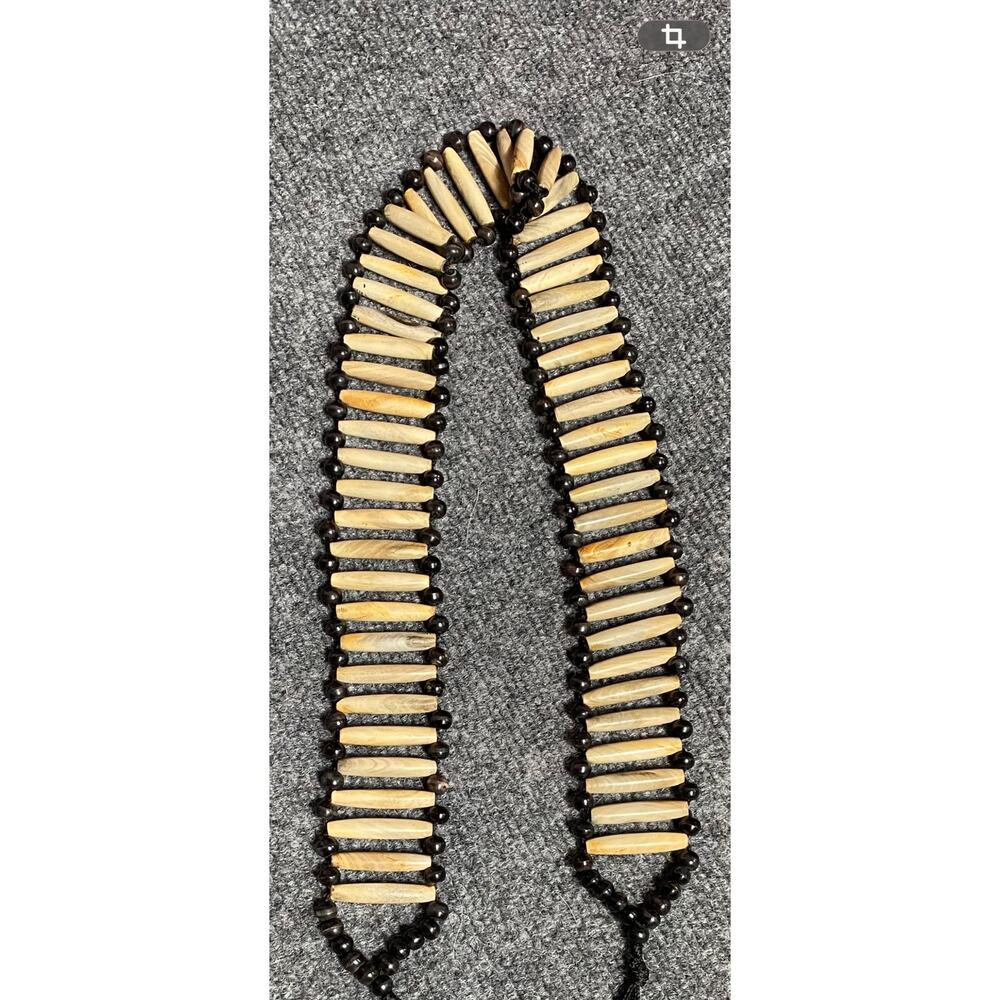 Native American Style Hair Pipe Bone Belt